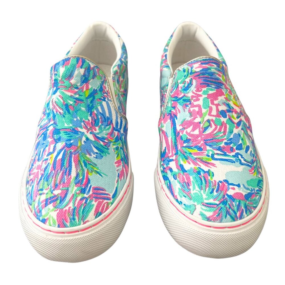 Lilly Pulitzer Julie Sneaker Amalfi Blue Alligator Isle Size 6